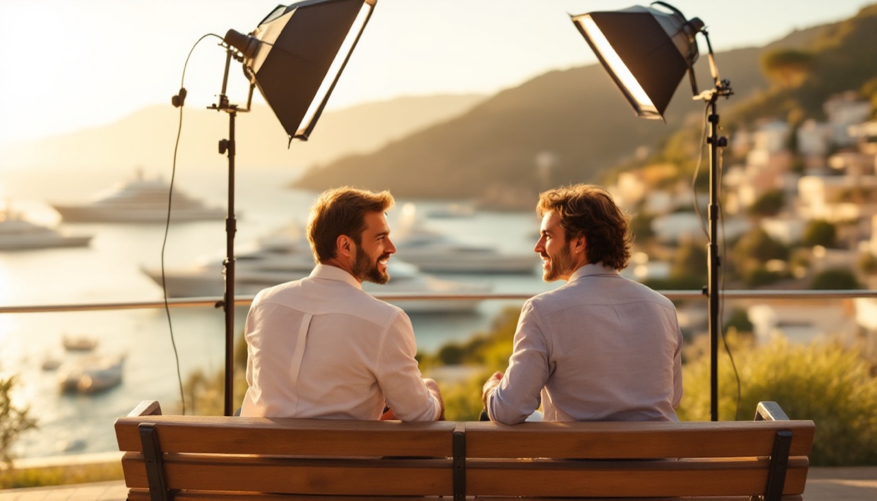 Podcast and 4K interview filmed on a yacht in Cannes on the French Riviera